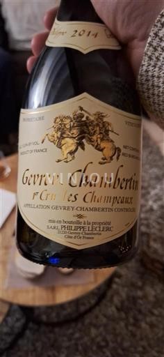 Burgundija Gevrey-chambertin Premier Cru Philippe Leclerc 1er Cru Les Champeaux 2014