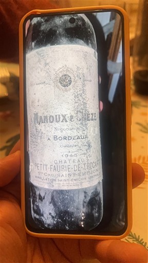 Bordeaux Saint-Émilion Château Petit-Faurie-de-Soutard 1945