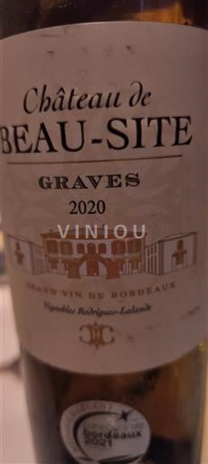 Bordeaux Graves Château Beau-Site 2020