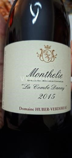 Bourgogne Monthélie Domaine HUBER-VERDEREAU La Combe Danay 2015