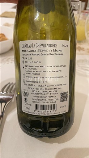 Loirevallei Muscadet-Sèvre-et-Maine Château La Chevillardière 2024