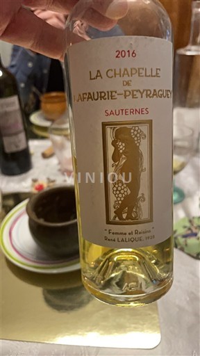 Bordeaux Sauternes Lafaurie-Peyraguey La Chapelle 2016