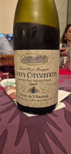 Burgundsko Gevrey-Chambertin Henri de Villamont 2003
