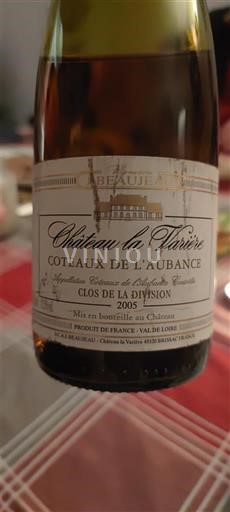 Loirevallei Coteaux-de-l'Aubance Château La Varière Clos de la Division 2005