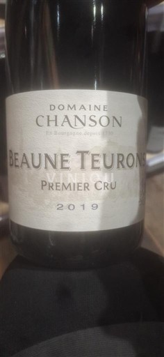 Burgundi Beaune Premier Cru Domaine Chanson Beaune Teurons 2019