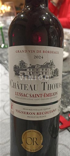 Bordeaux Lussac-saint-émilion Château Thomas 2024