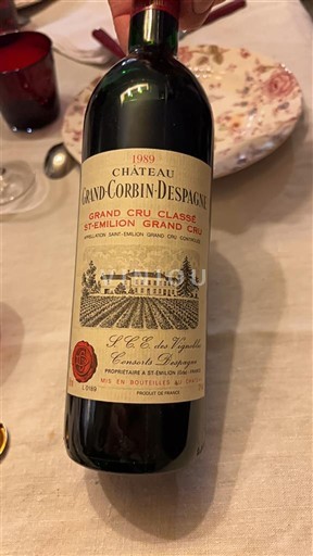 Bordeaux Saint-Émilion Grand Cru Grand Cru Château Grand Corbin-Despagne 1989