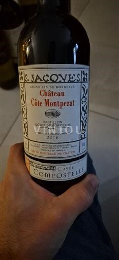 Bordeaux Castillon-côtes-de-bordeaux Château Côte Montpezat Compostelle 2016