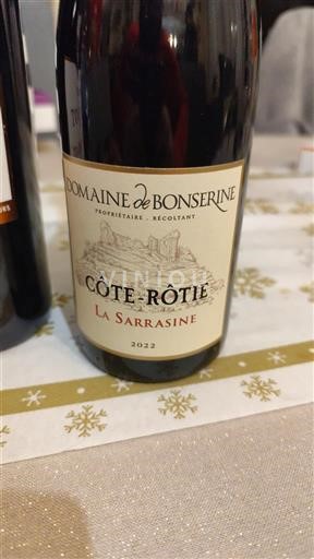 Vale do Ródano Côte-rôtie Domaine Bonserine La Sarrasine 2022