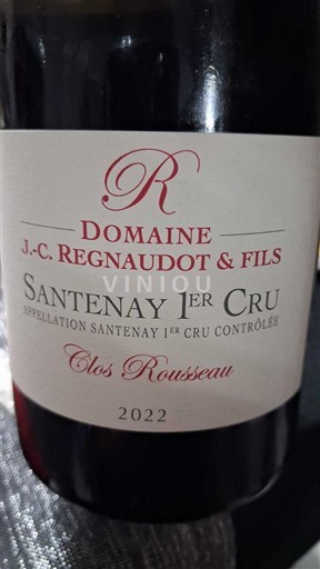 Bourgondië Niet gespecificeerd Premier Cru Domaine J.C. Regnaudot & Fils Clos Rousseau 2022