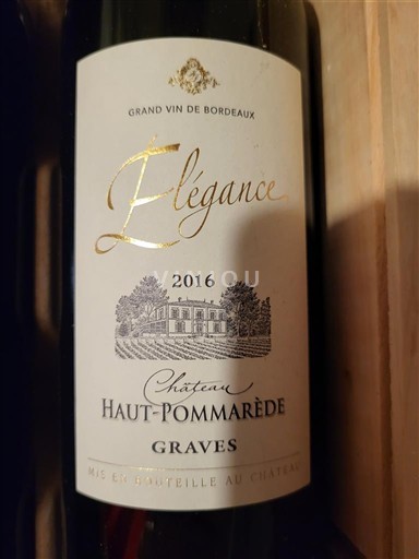 Bordeaux Graves Château Haut-Pommarede Elégance 2016
