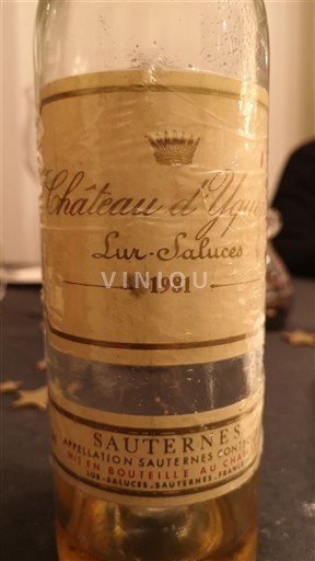 Bordeaux Sauternes Premier Cru Château Yquem 1981