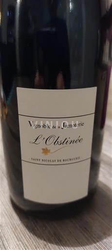 Loire-dalen Saint-Nicolas-De-Bourgueil Vignoble de la Jamoterie L'Obstinée 2023