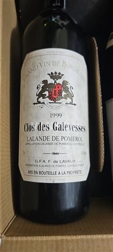Bordeaux Lalande-de-pomerol Clos des Galevesses 1999
