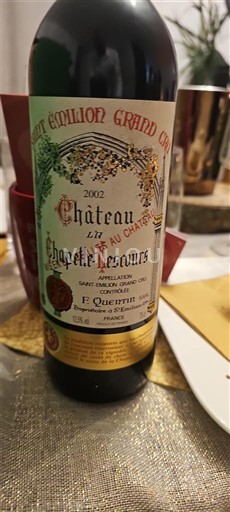 Bordeaux Saint-Émilion Grand Cru Grand Cru Château La Chapelle Lescours 2002