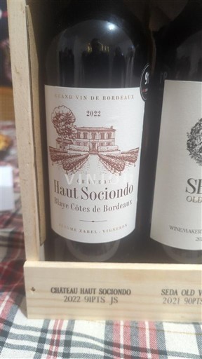 Bordeaux Blaye-côtes-de-bordeaux Château Haut Sociendo 2022
