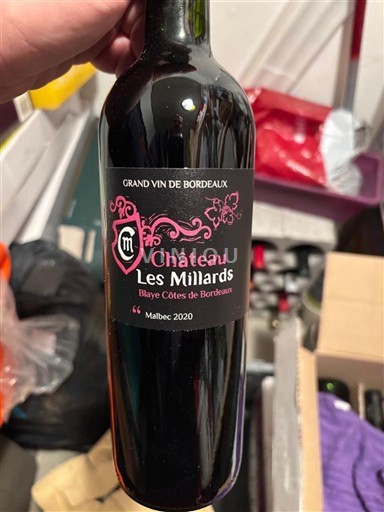 Bordeaux Blaye-Côtes-de-Bordeaux Château Les Millards Malbec 2020