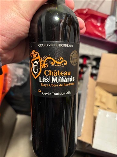 Bordeaux Blaye-Côtes-de-Bordeaux Château Les Millards Tradition 2016