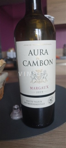 Bordeaux Margaux Château Cambon la Pelouse Aura de Cambon 2019