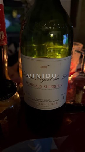 Bordéus Bordeaux Superior Château Payot du Bois 2001