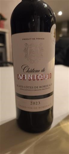 Bordeaux Blaye-côtes-de-bordeaux Château Cor Bugeaud 2023