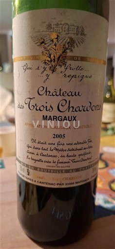 Bordeaux Margaux Château S Trois Chardons 2005