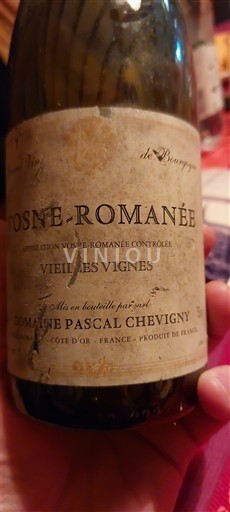 Burgundija Vosne-Romanée Domaine Pascal Chevigny Vieilles Vignes Neleten.