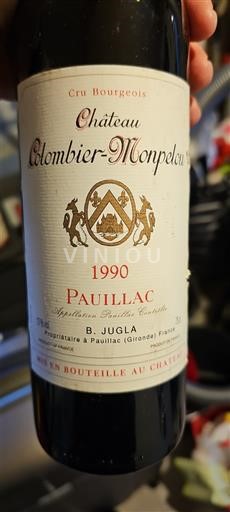Bordeaux Pauillac Château Colombier-Monpelou 1990