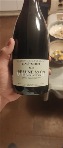 Burgundsko Beaune Premier Cru Benoît Sordet Les Chouacheux 2019