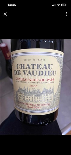 Thung lũng Rhône Châteauneuf-du-pape Château Vaudieu 2019