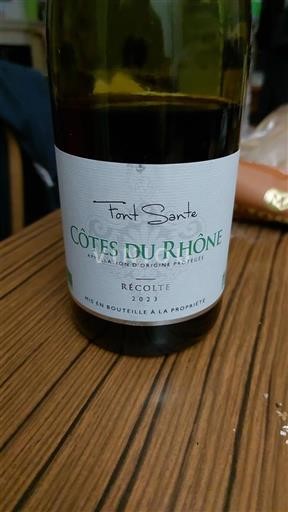 Rhônen laakso Côtes-du-rhône Font Sante 2023