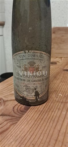 Alsace Sélection de Grains Nobles Zinck 1989