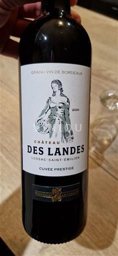 Bordeaux Lussac-saint-émilion Château S Landes Prestige 2020