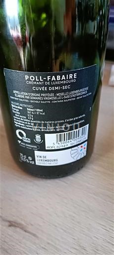 Moselle Luxembourg Không được chỉ định Poll-Fabaire Demi-Sec Không niên vụ