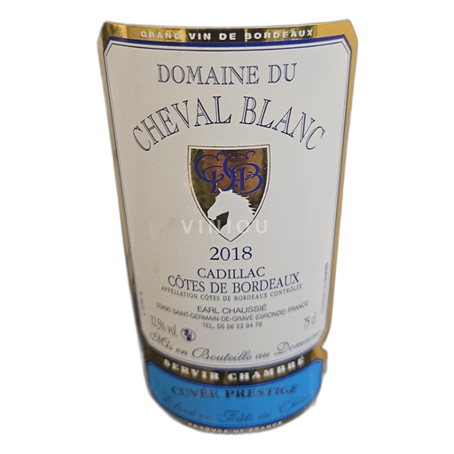Burdeos Côtes-de-Bordeaux Domaine du Cheval Blanc Prestige 2018