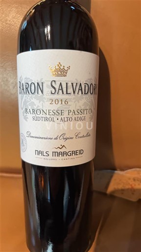 Trentino-Sydtyrol Höga Adige Nals Margreid Baronessse Passito 2016