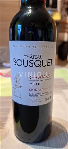 Bordeaux Graves Château Bousquet 2018