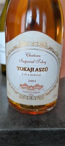 Tokaj Không được chỉ định Château Imperial Tokaj 5 Puttonyos 2003