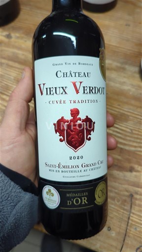 Bordeaux Saint-Émilion Grand Cru Grand Cru Château Vieux Verdot Tradition 2020
