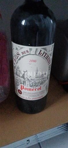 Bordéus Pomerol Clos des Litanies 2016