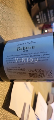Languedoc Crémant de Limoux Aubert & Mathieu Baburu Icke årgångsbetecknad