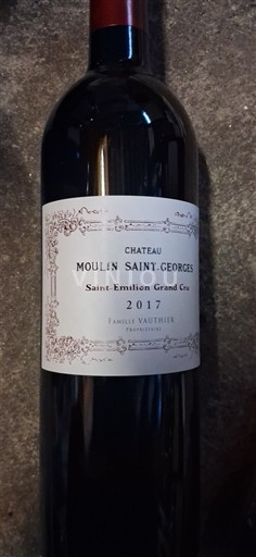 Bordeaux Saint-Émilion Grand Cru Grand Cru Château Moulin Saint-Georges 2017