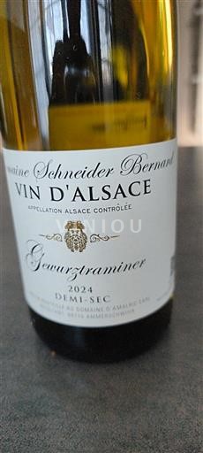 Alsace Domaine Schneider Bernard Gewurztraminer 2024