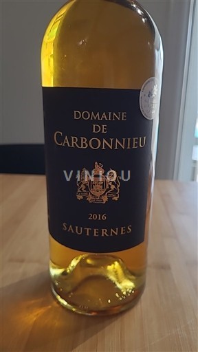 Bordeaux Sauternes Château Carbonnieux 2016