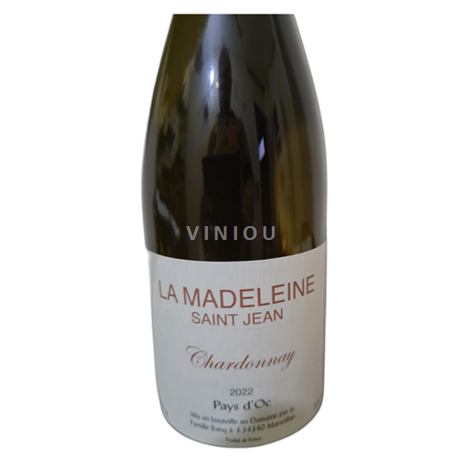 Languedoc-Roussillon Côtes de Thau La Madeleine Saint Jean Chardonnay 2022