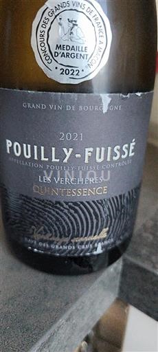 Borgoña Pouilly-fuissé Les Verchères Quintessence 2021