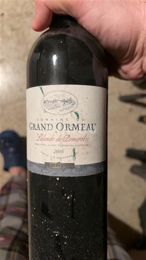 Bordeaux Lalande-de-pomerol Domaine Grand Ormeau 2006