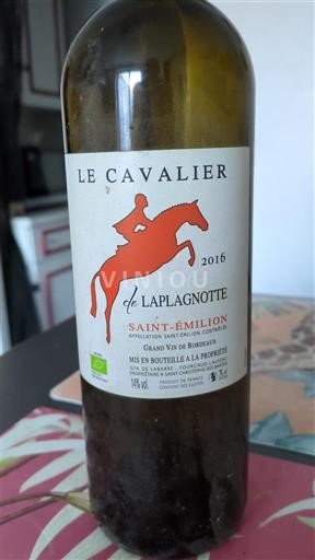 Bordeaux Saint-Émilion De Laplagnotte Le Cavalier 2016