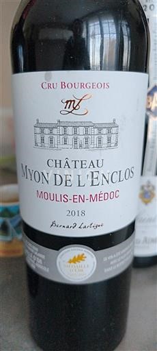 Bordeaux Moulis-en-Médoc Cru Bourgeois Château Myon de l'Enclos 2018