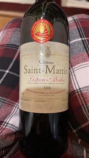Bordeaux Listrac-Médoc Château Saint-Martin 2000